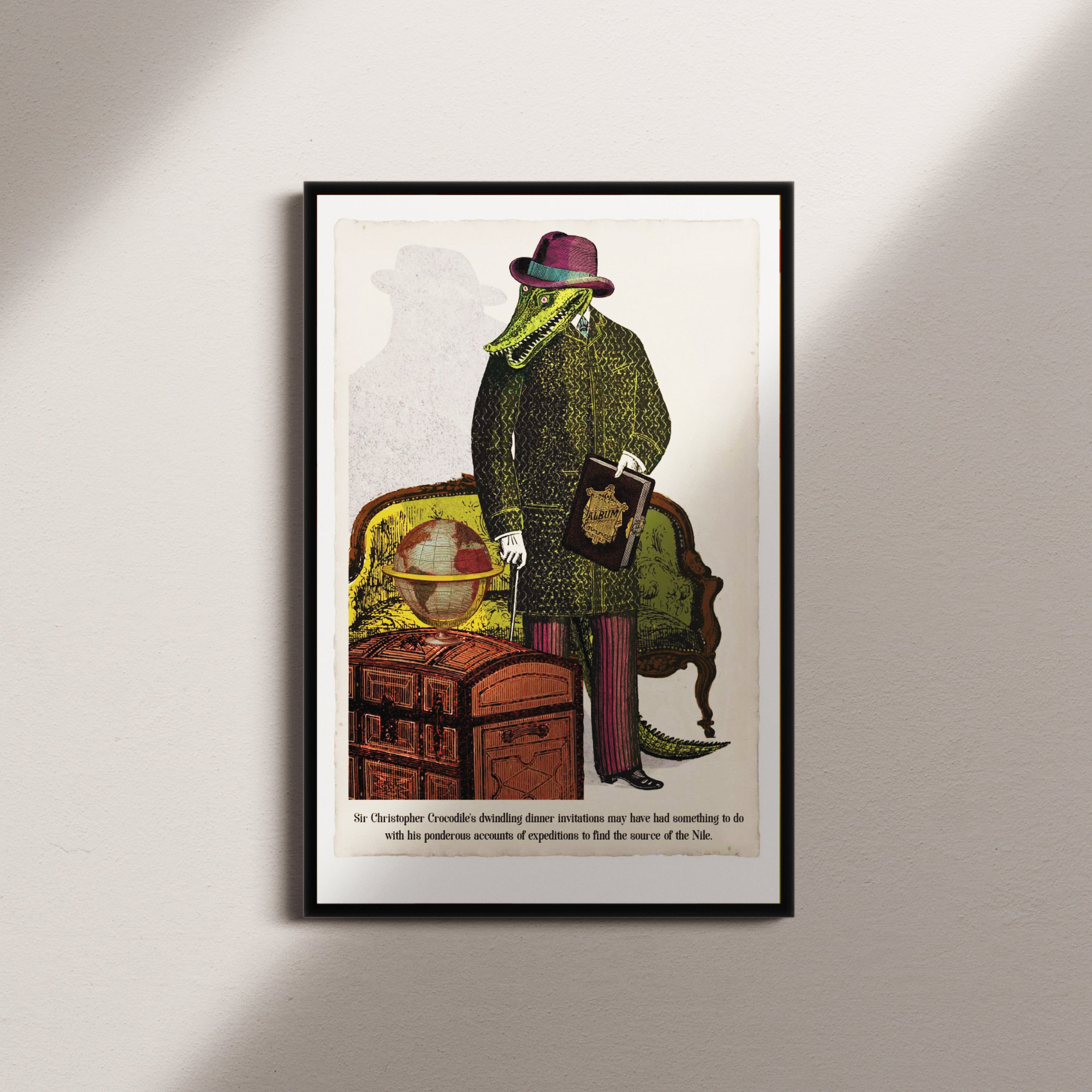 Sir Christopher Crocodile Print